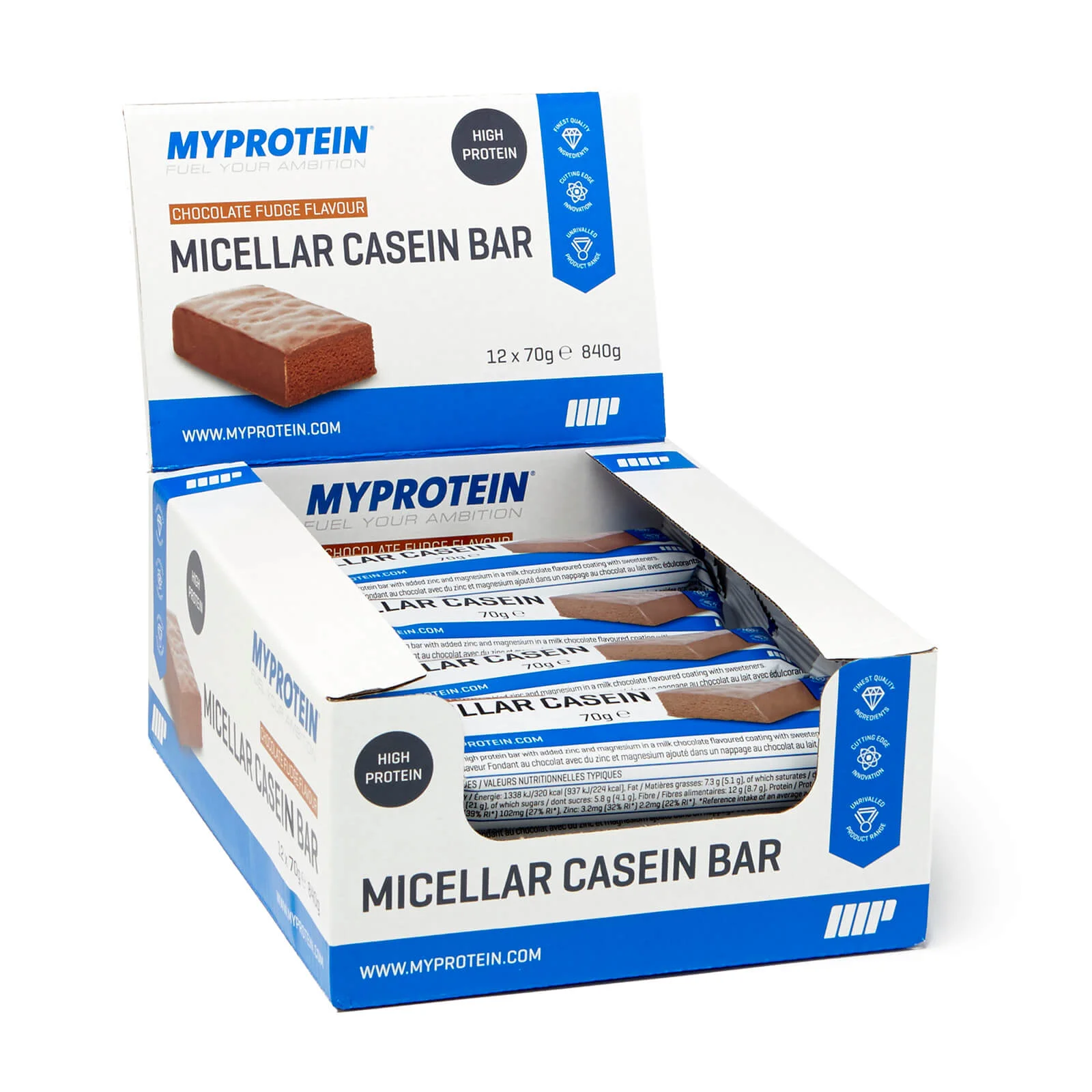 Micelar Kazein Pločica - 12 x 70g - Chocolate Fudge Slika 1