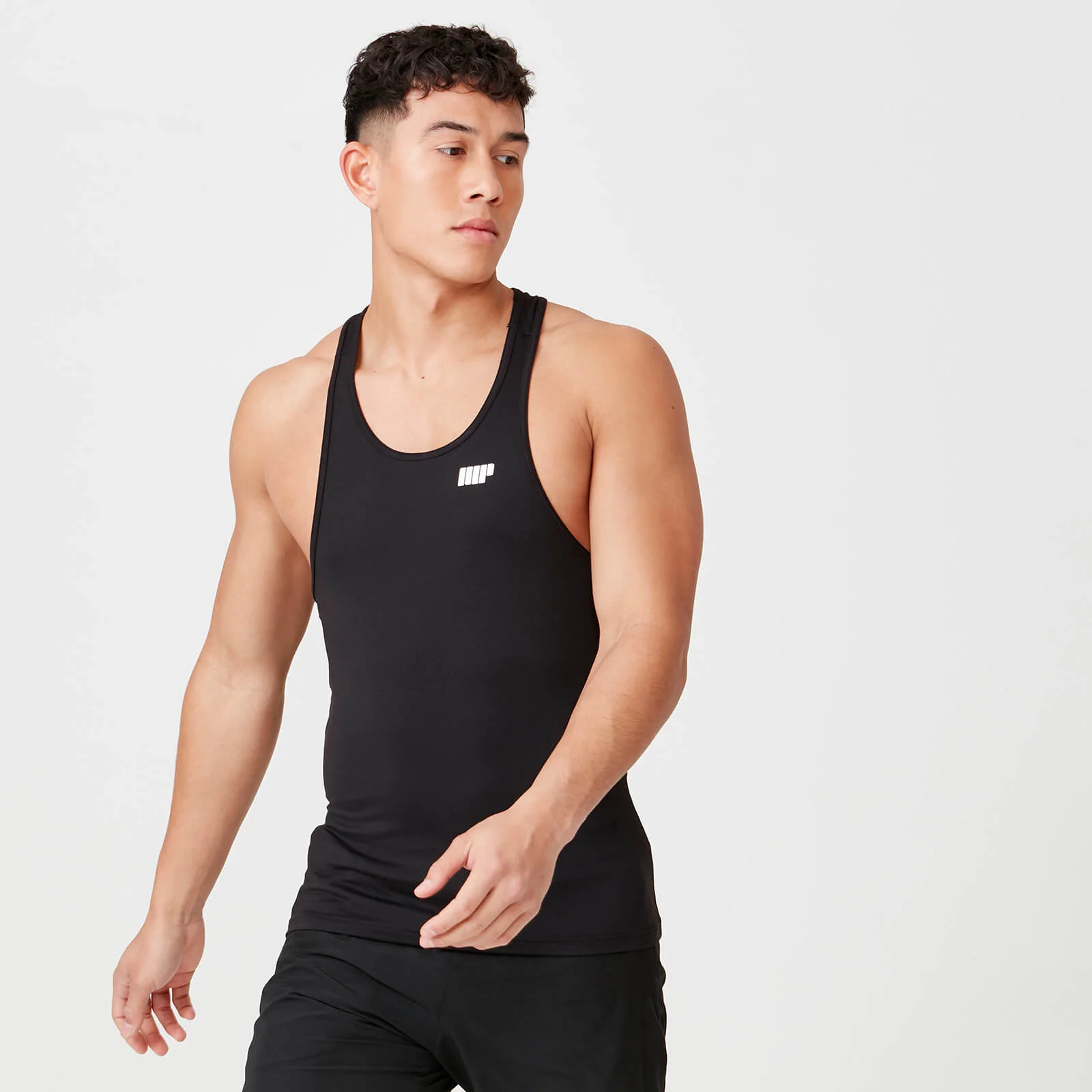 Myprotein Dry Tech Stringer Vest - S - Crna Slika 1