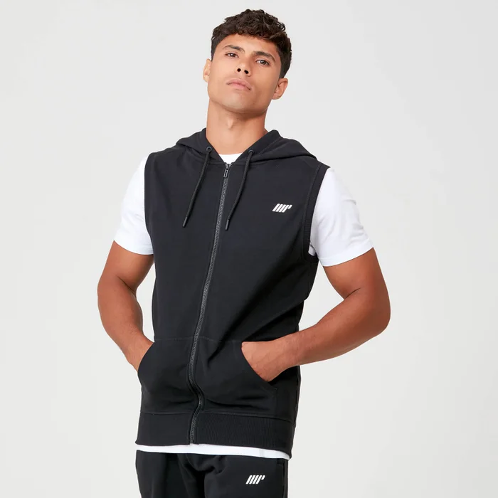 Myprotein Tru-Fit Sleeveless Hoodie - Black