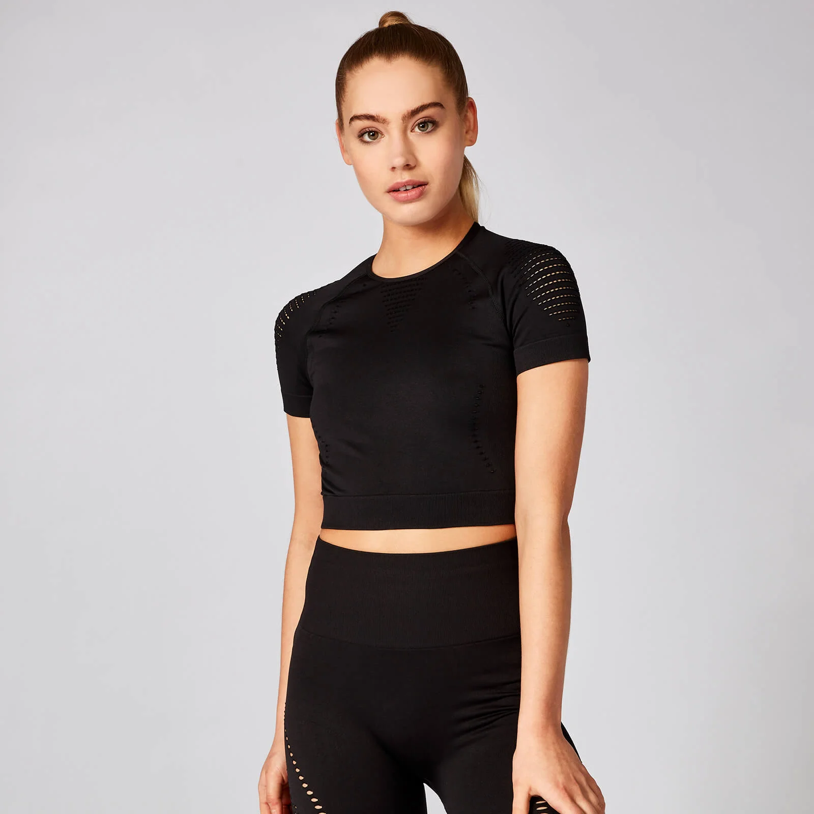 MP Women's Shape Seamless Top - Black - XS Slika 1