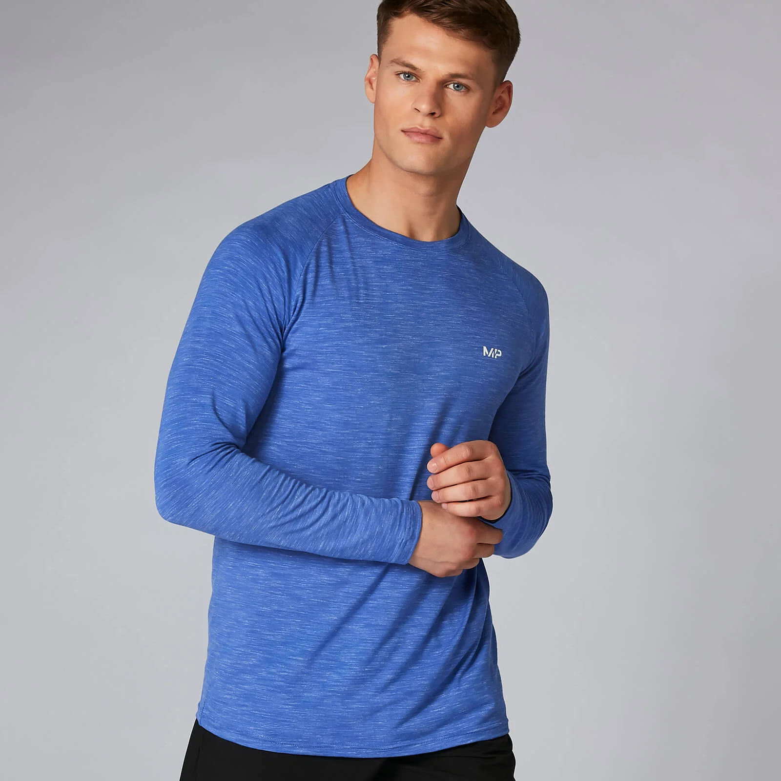 MP Men's Performance Long-Sleeve T-Shirt - Ultra Blue Marl - XS Slika 1