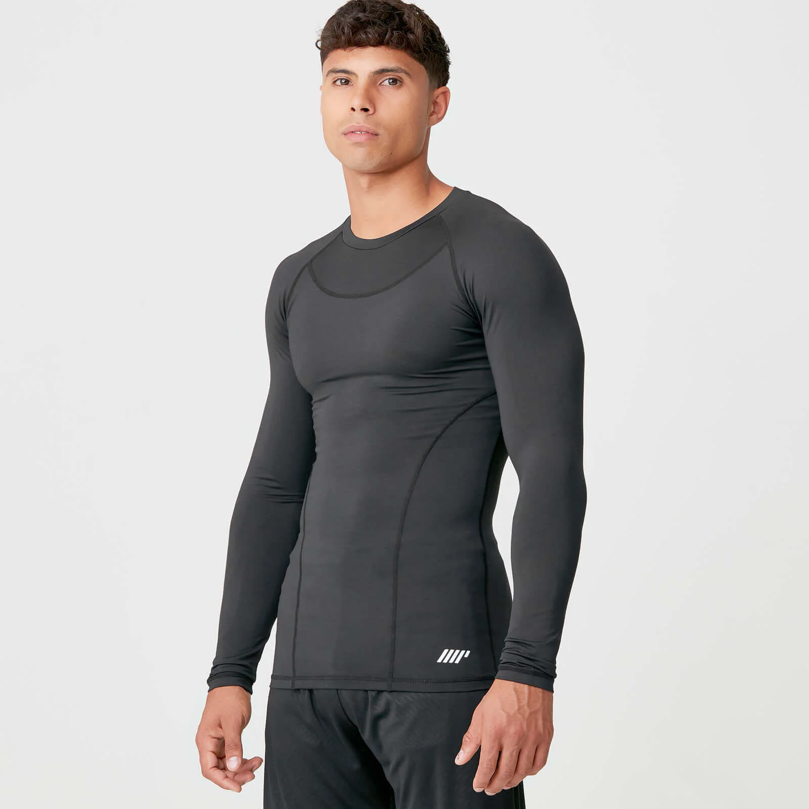 MP Men's Charge Compression Long Sleeve Top - Black - XS Slika 1