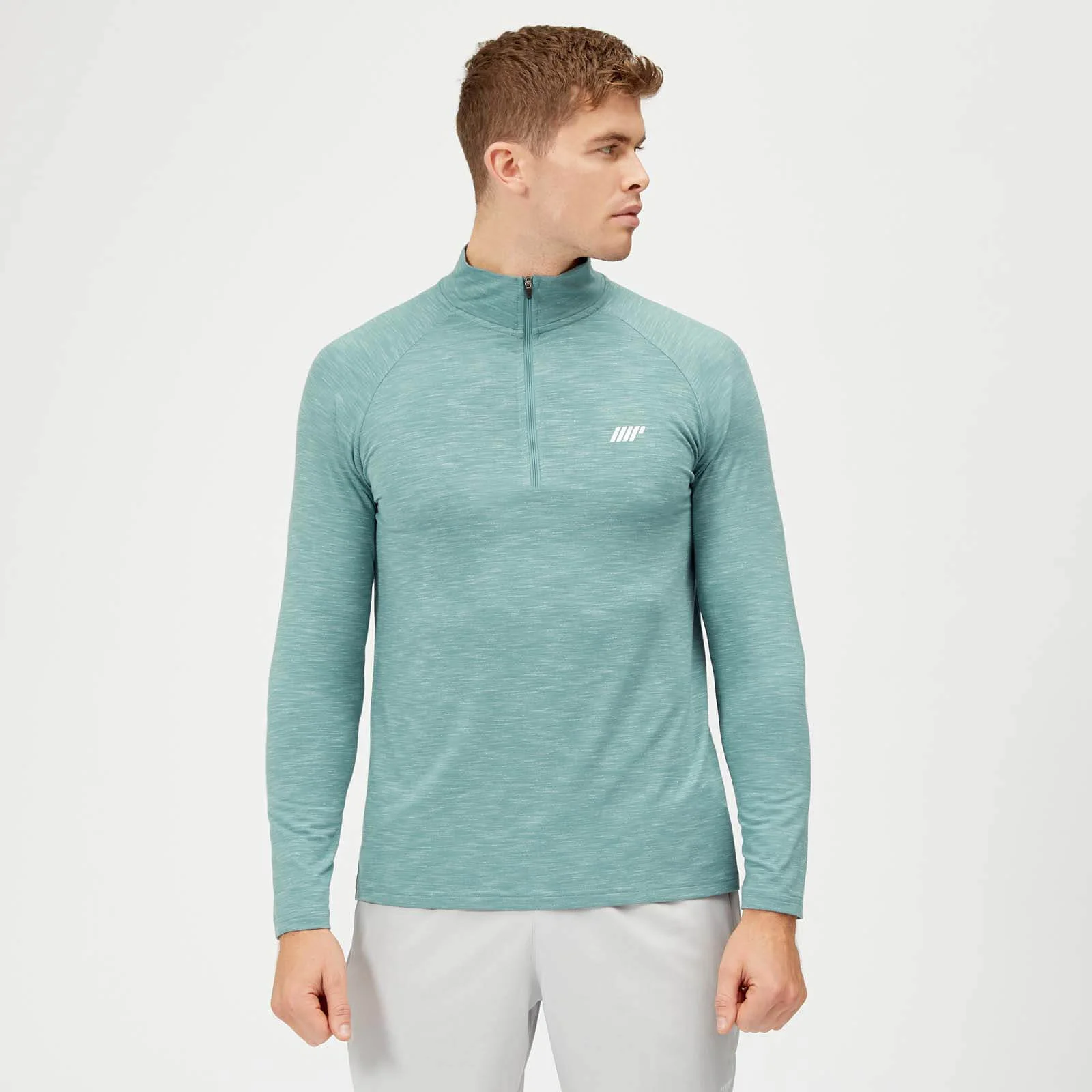 Myprotein Performance 1/4 Zip Top - Airforce Blue Marl - XS Slika 1