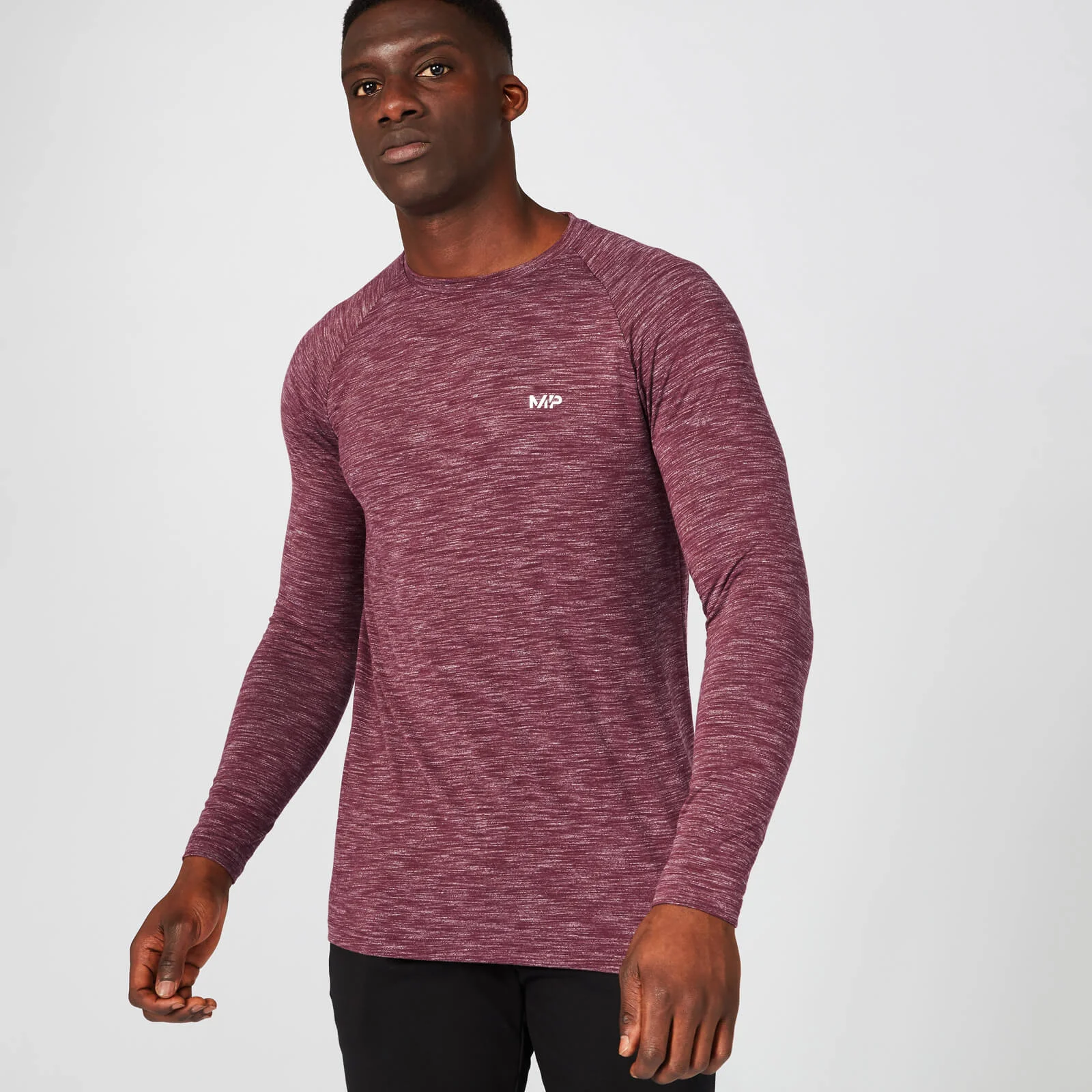 MP Performance Long Sleeve T-Shirt - Burgundy Marl - XS Slika 1