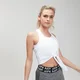 MP ženska Essentials crop majica na vezanje za treniranje - bijela