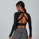 MP ženski Power crop top otvorenih leđa - crna boja