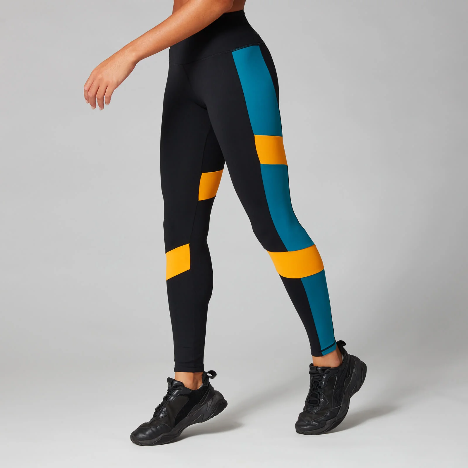 MP Women's Power Colour Block Leggings - Black/Danger - XS Slika 1