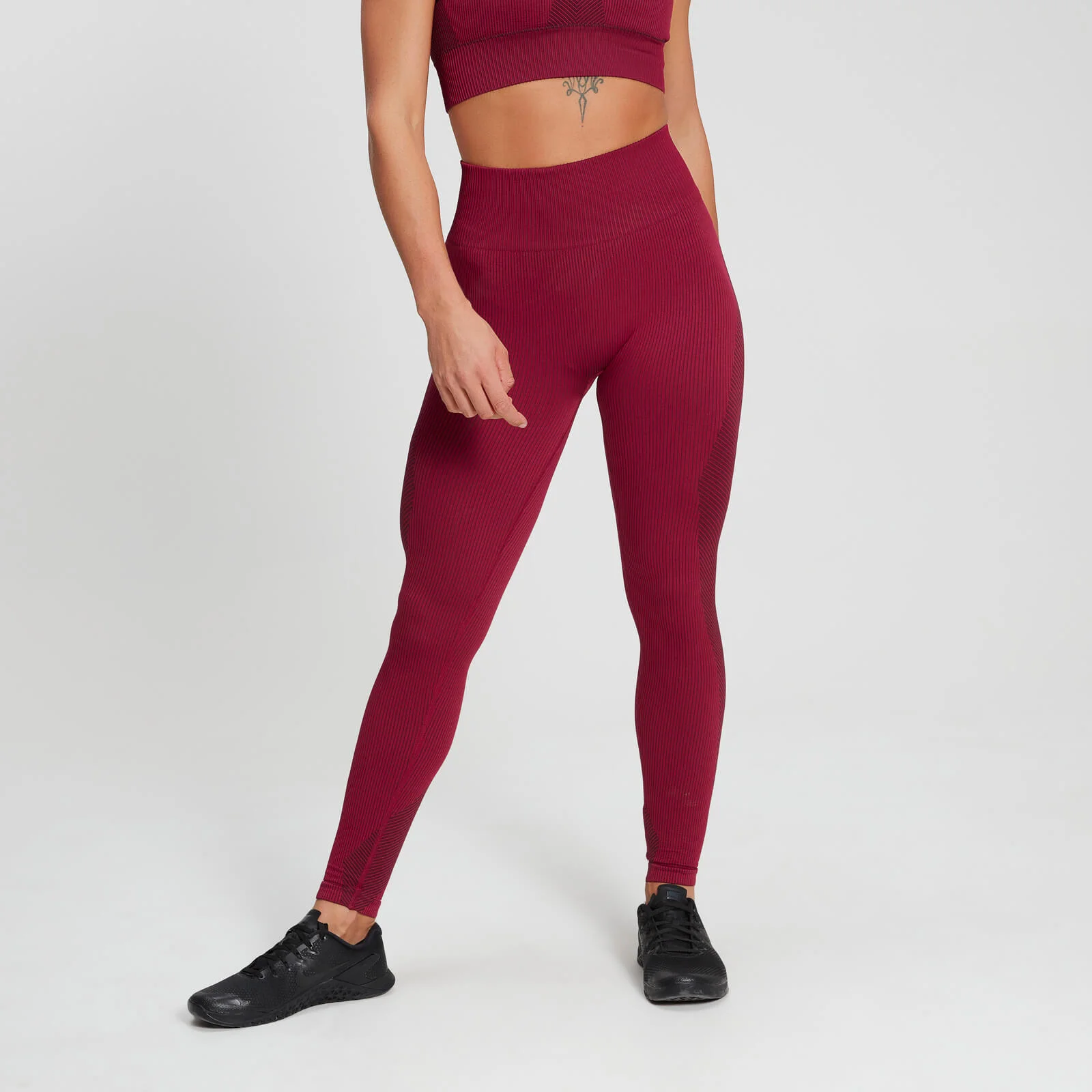 MP Women's Training Ribbed Seamless Leggings - Plum - XS Slika 1