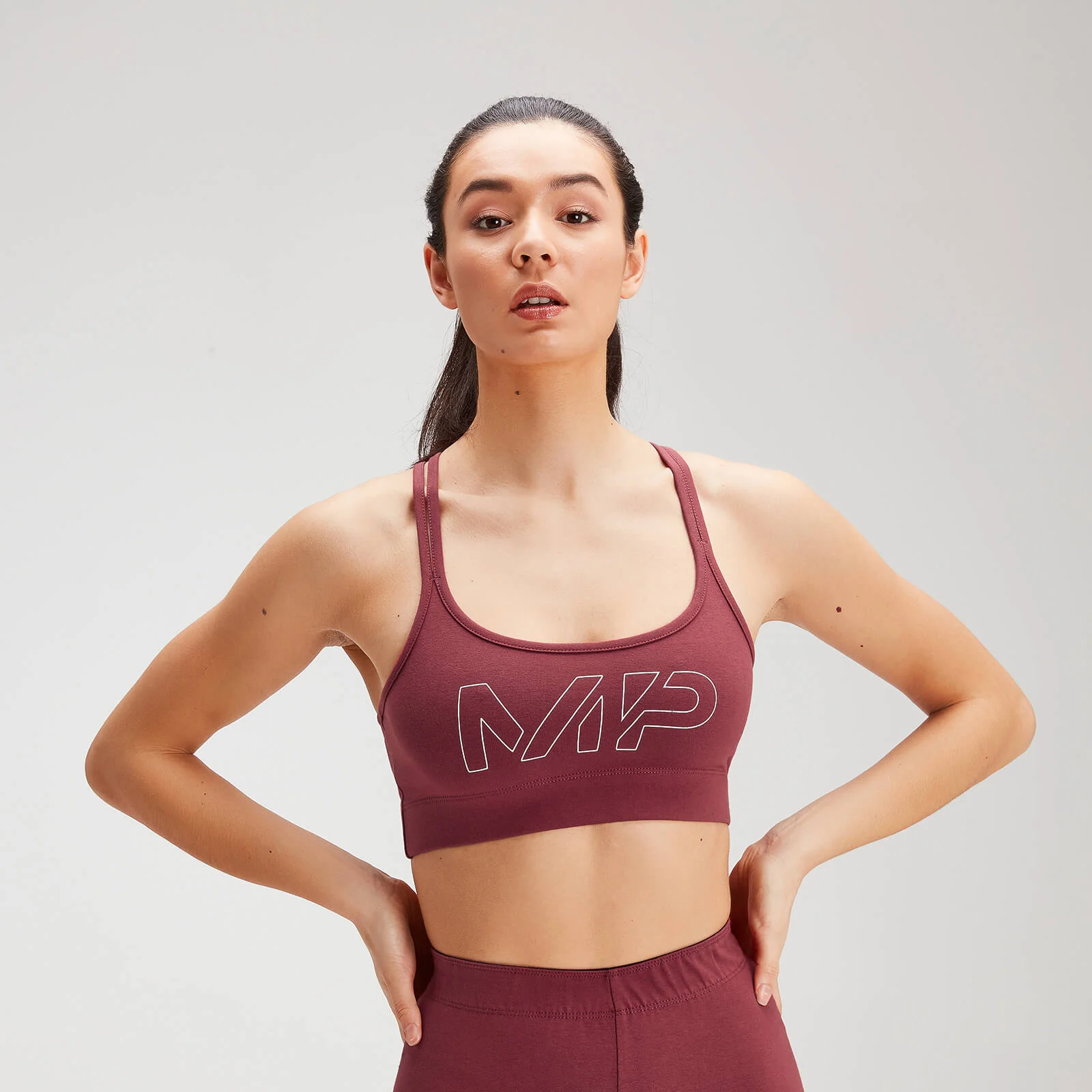 MP Ženski originalni sportski grudnjak - Claret - XXS Slika 1