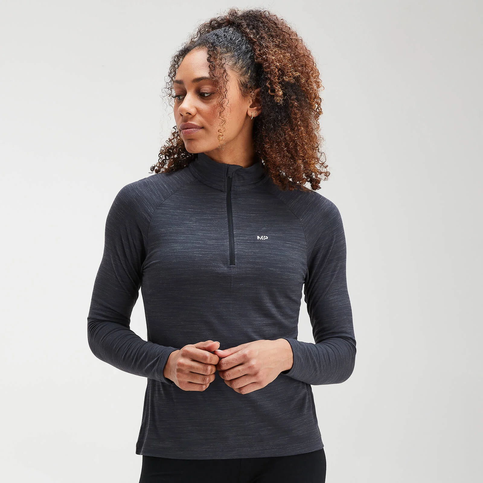 MP Women's Performance Zip Training Top- Black/Charcoal Lapor - XS Slika 1