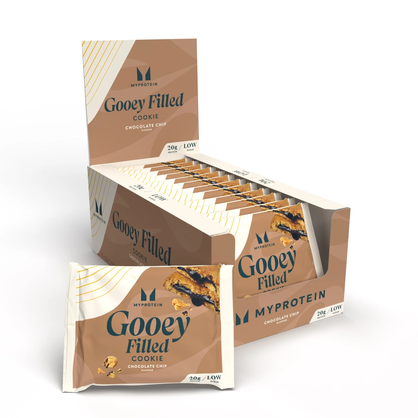 Punjeni proteinski kolačić - Čokoladni komadići Slika 1