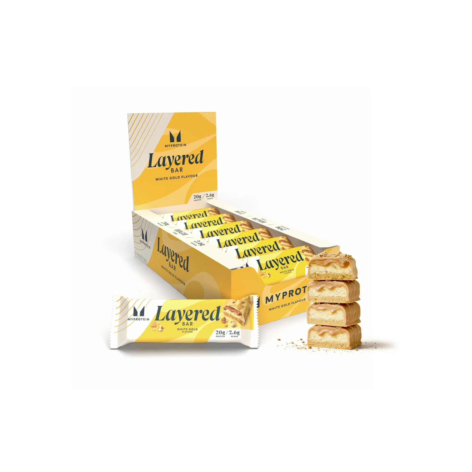 Slojevita proteinska pločica - 12 x 60g - White Gold Slika 1