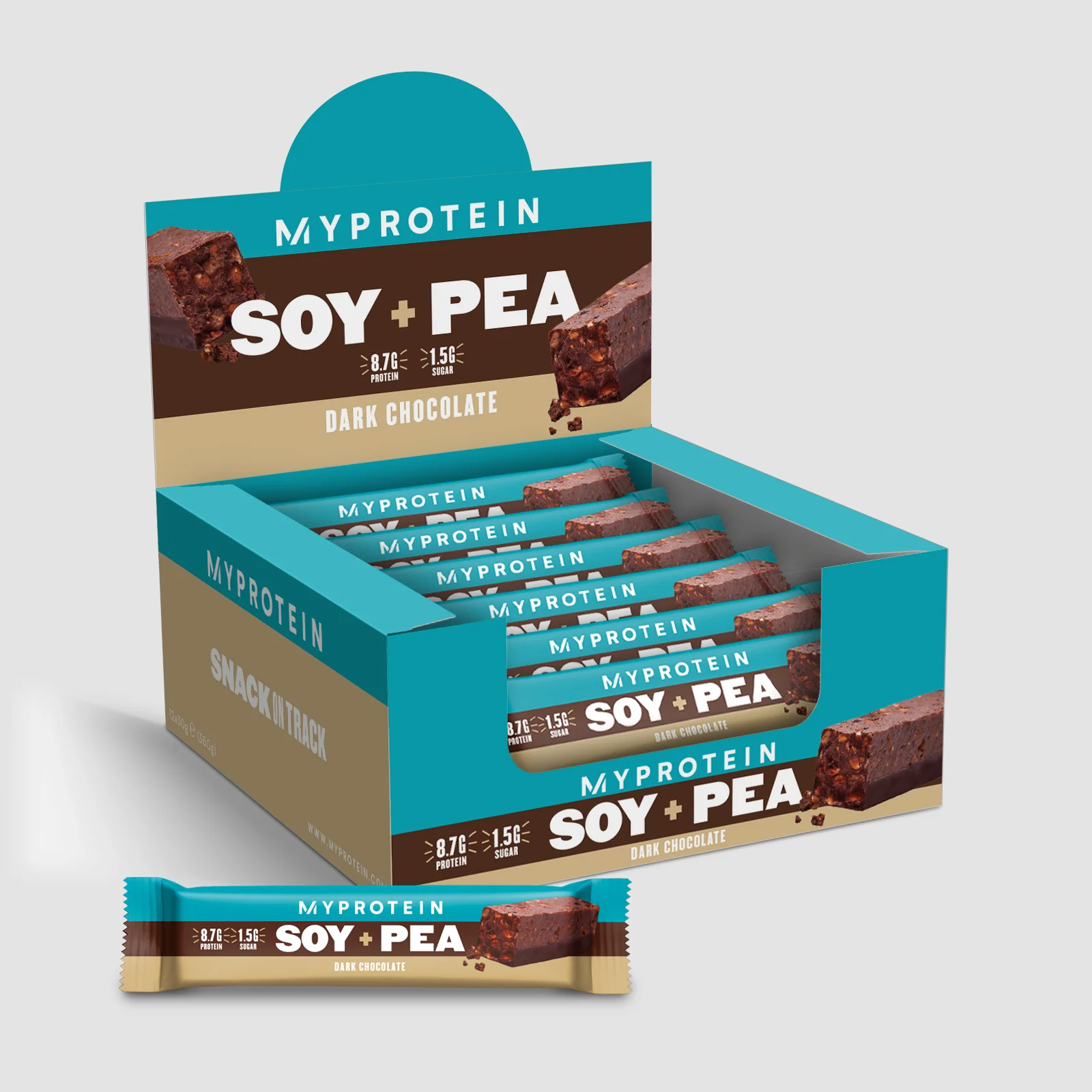Soy + Pea Bars - Dark Chocolate Slika 1