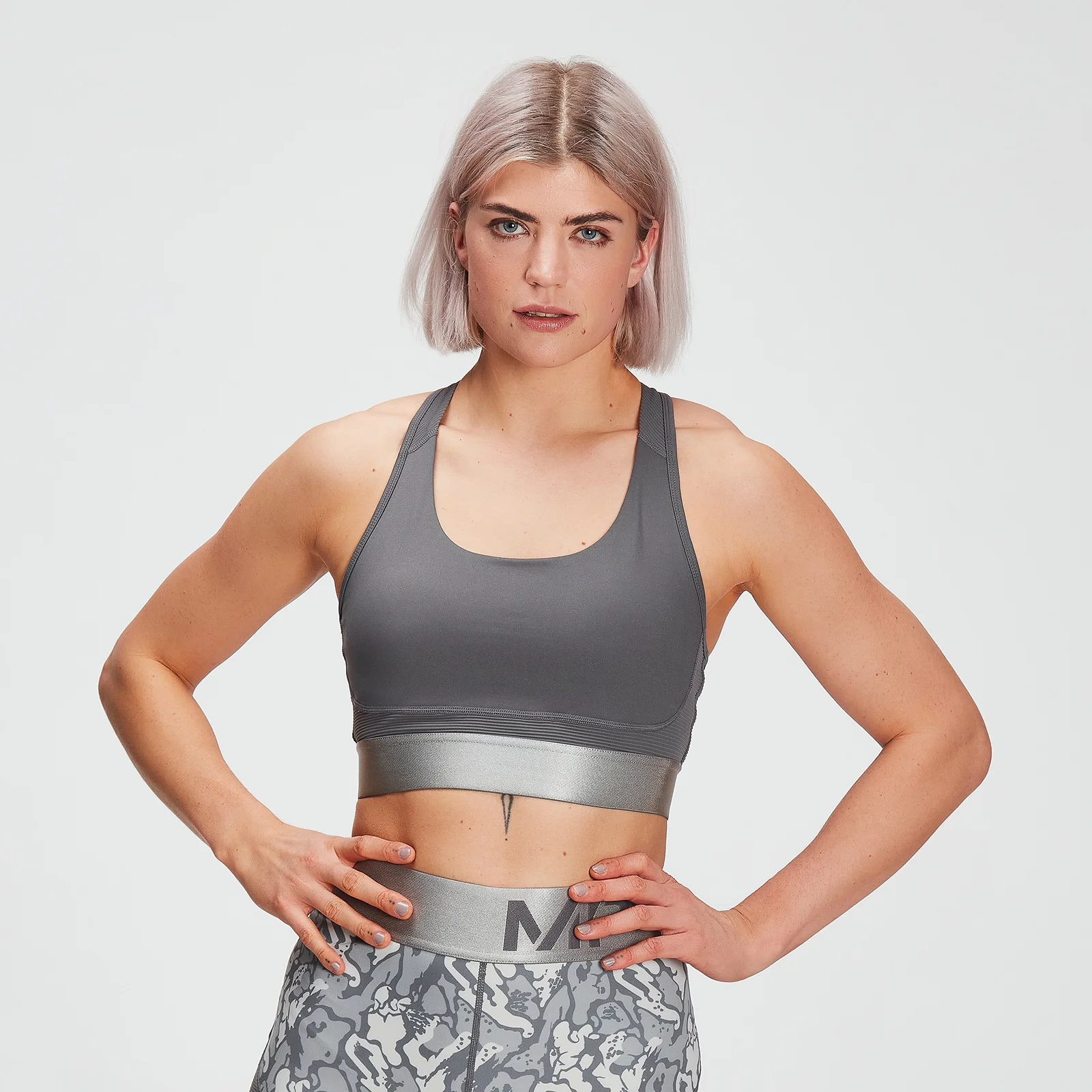 MP Women's Adapt Textured Sports Bra- Carbon - XXS Slika 1