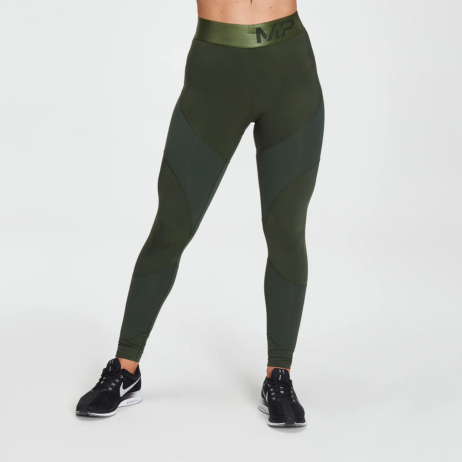 MP Women's Textured Leggings- Dark Green - XXS Slika 1