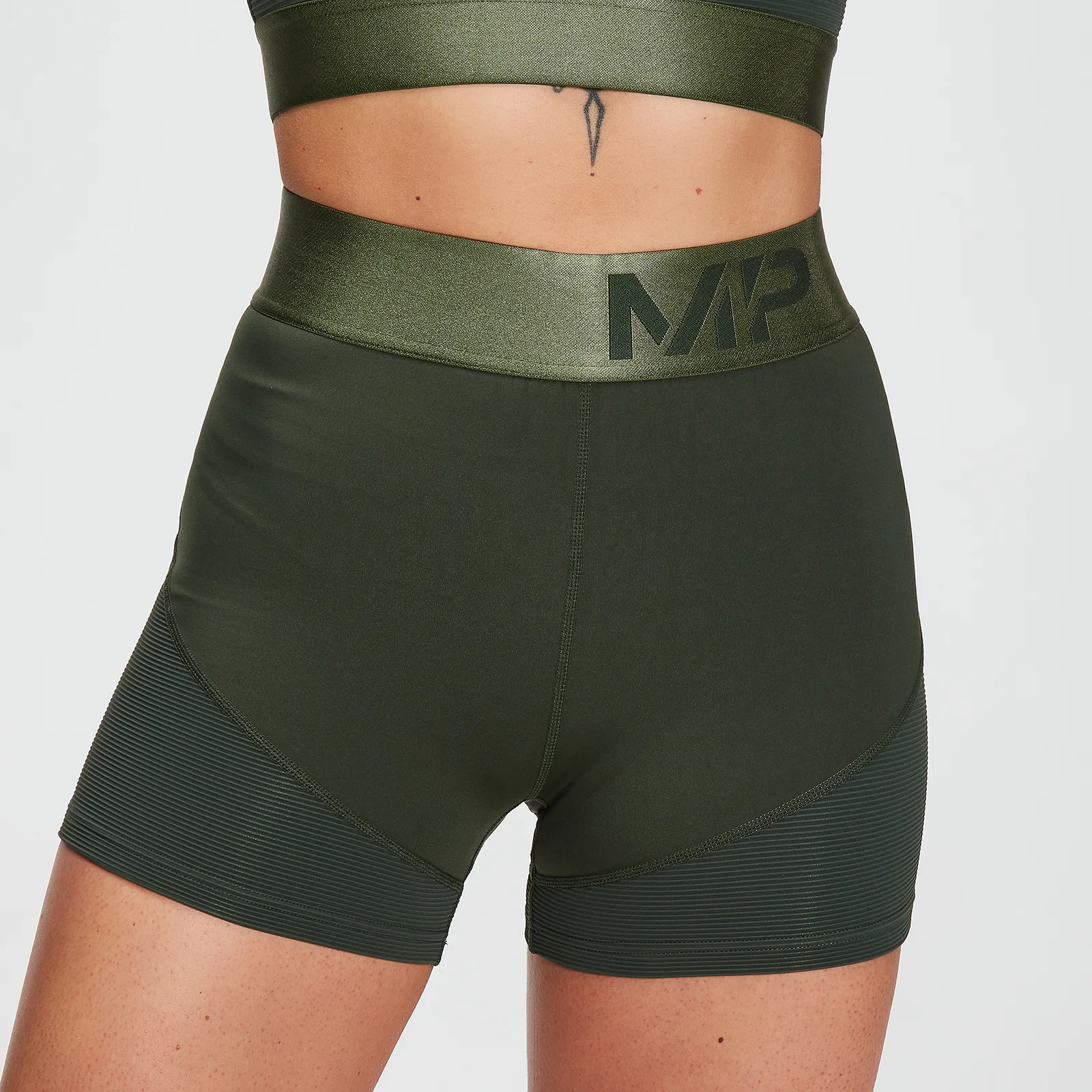 MP Women's Adapt Textured Shorts- Dark Green - XXS Slika 1
