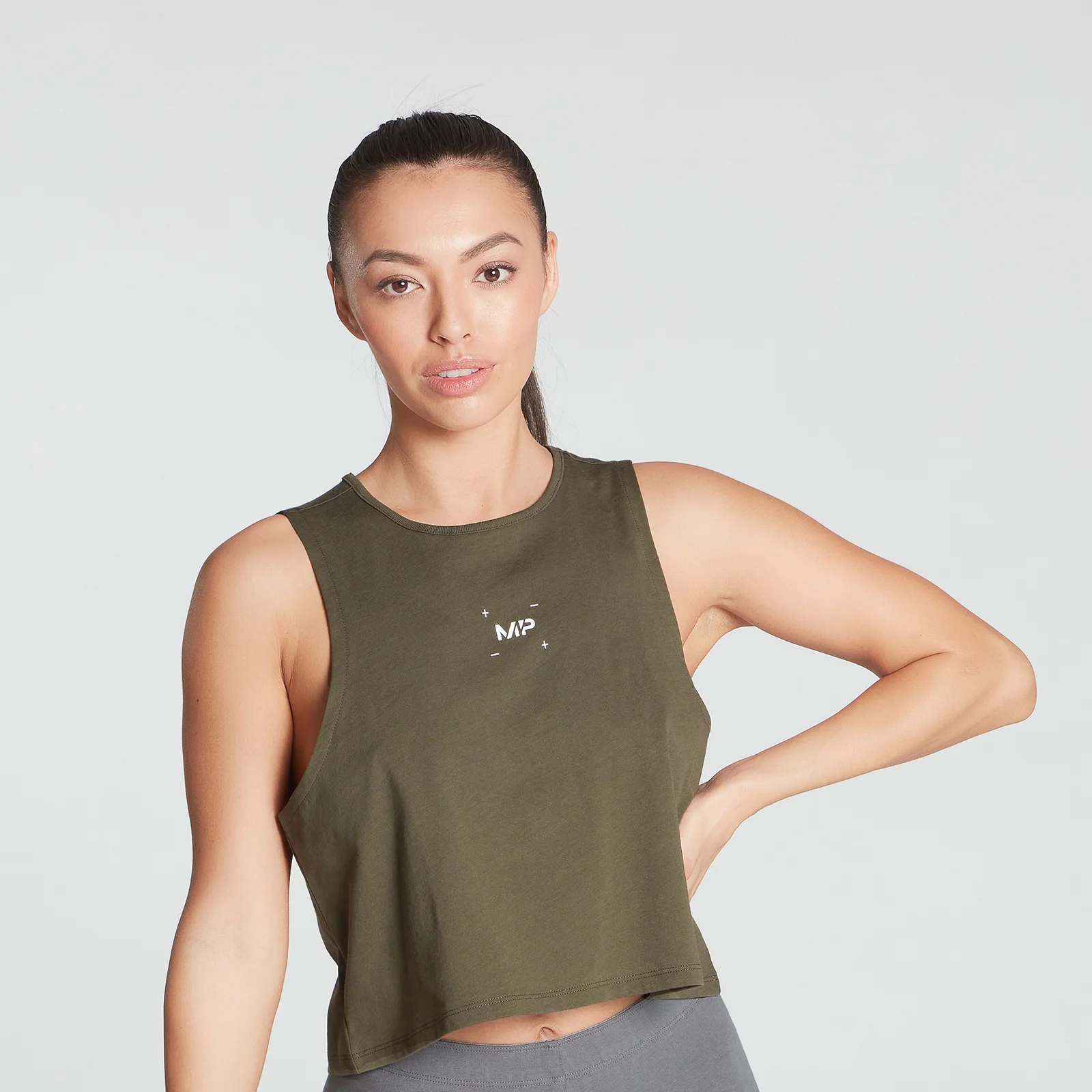 MP Women's Central Graphic Reach Vest - Dark Olive - XXS Slika 1