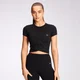 MP ženski Power crop top kratkih rukava - crna boja