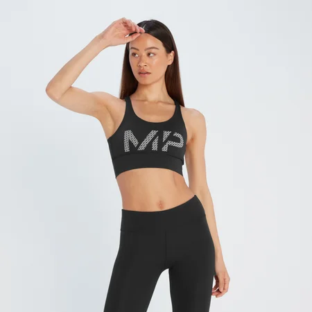 MP Women's Essentials grudnjak za trening s printom - crni