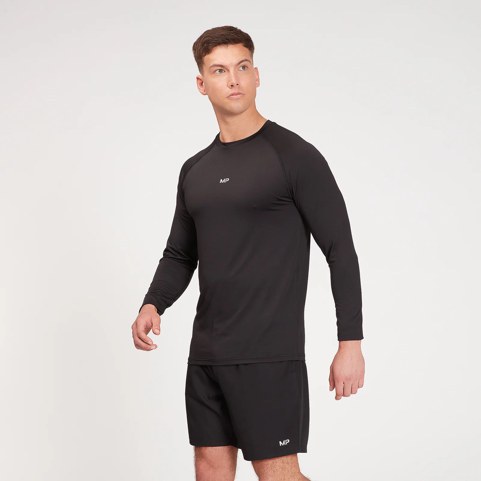 MP Men's Fade Graphic Training Long Sleeve Top - Black - XXS Slika 1