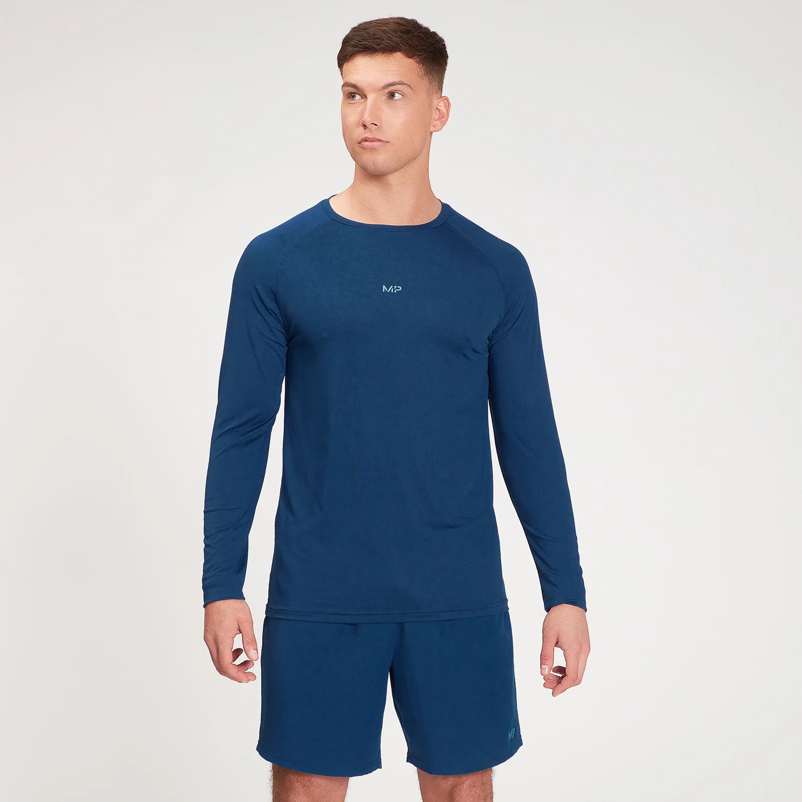 MP Men's Fade Graphic Training Long Sleeve Top - Dark Blue - XXS Slika 1
