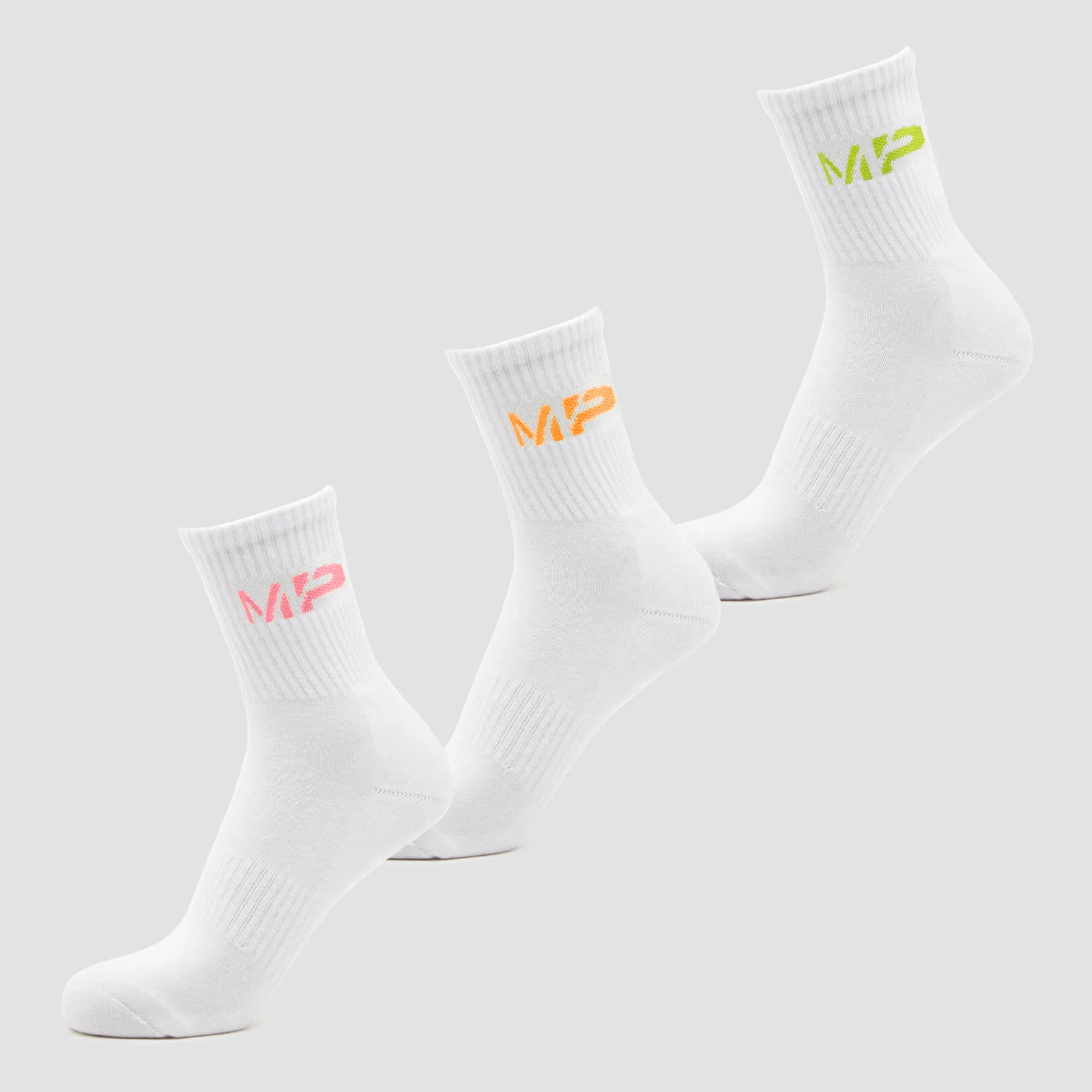 MP Men's Neon MP Logo Crew Socks (3 Pack) Orange/Lime/Rose - UK 6-8 Slika 1