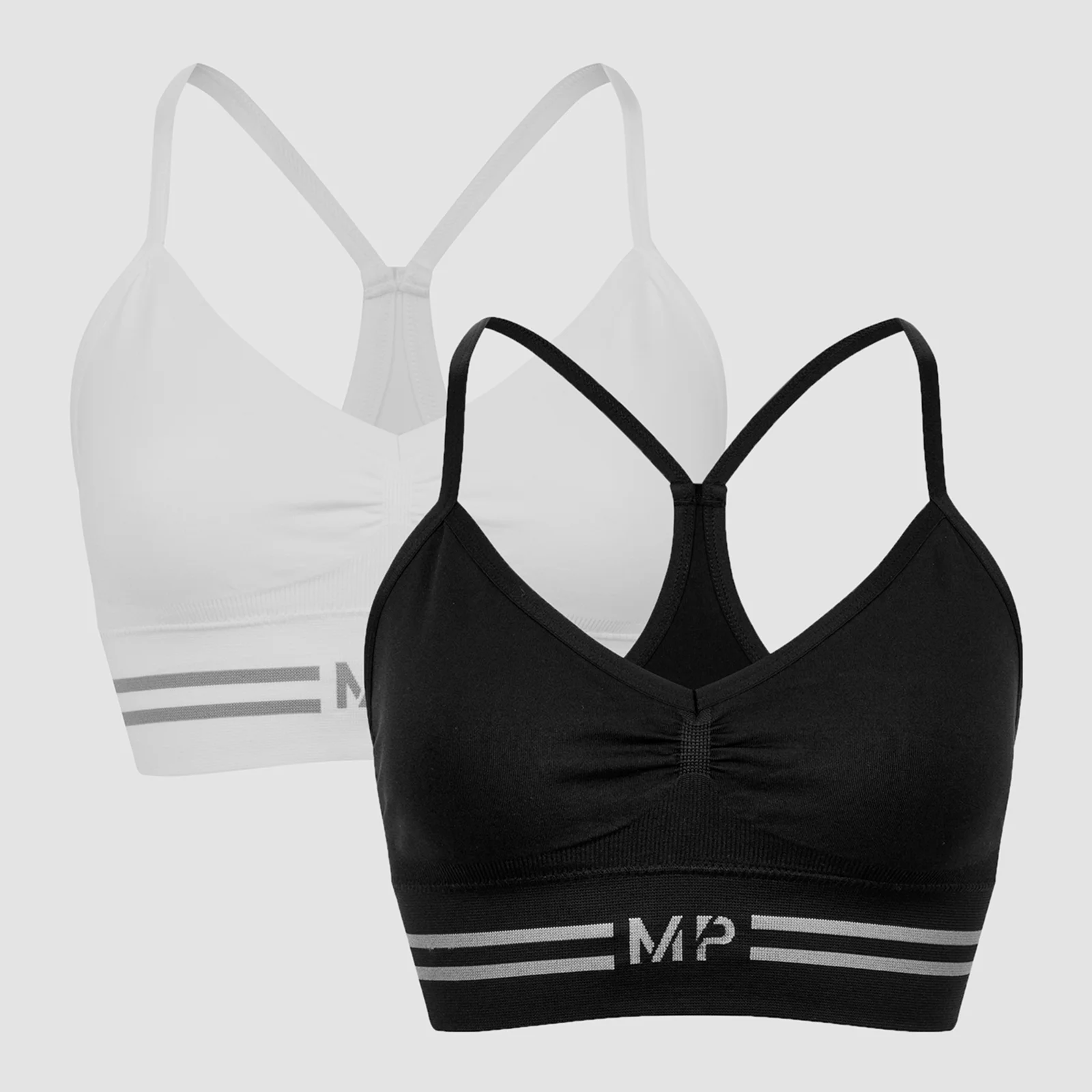 MP Women's Seamless Bralette - Black/White (2 Pack) - XXS Slika 1