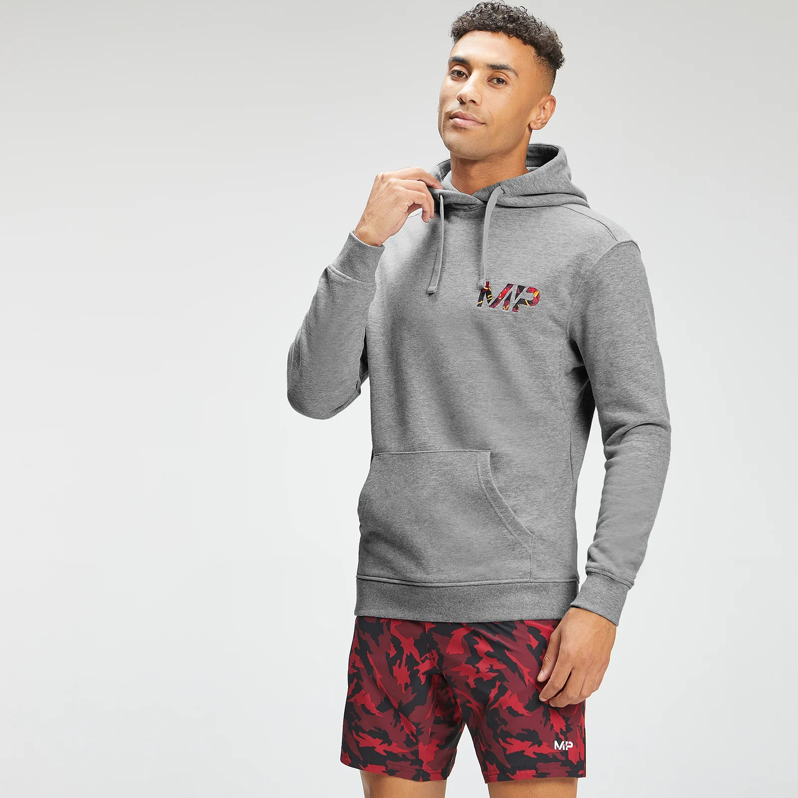 MP Men's Adapt Embroidered Hoodie - Storm Grey Marl - XXS Slika 1