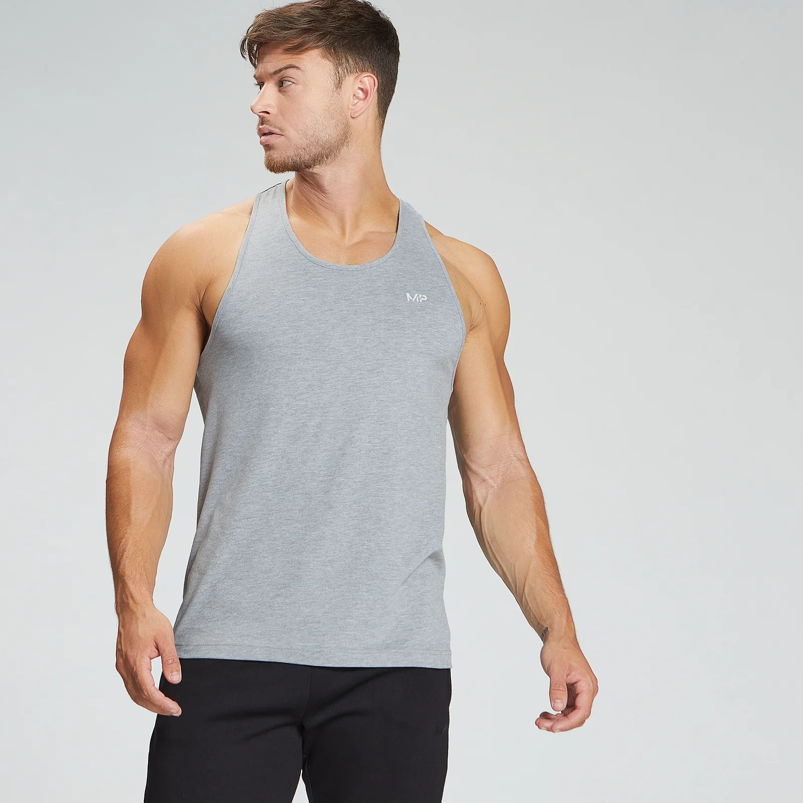 MP Men's Essentials Stringer prsluk - Classic Grey Marl - XXS Slika 1