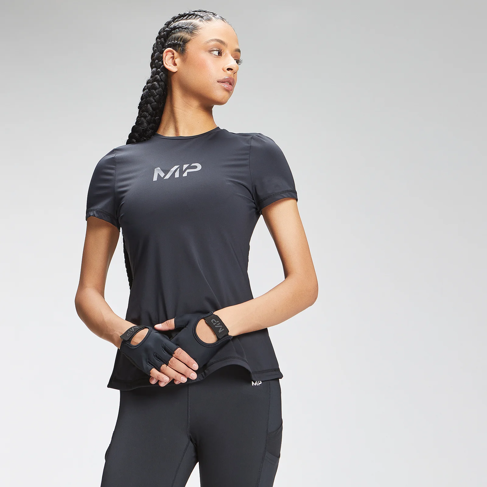 MP Women's Tempo Short Sleeve Top - Black - XXS Slika 1