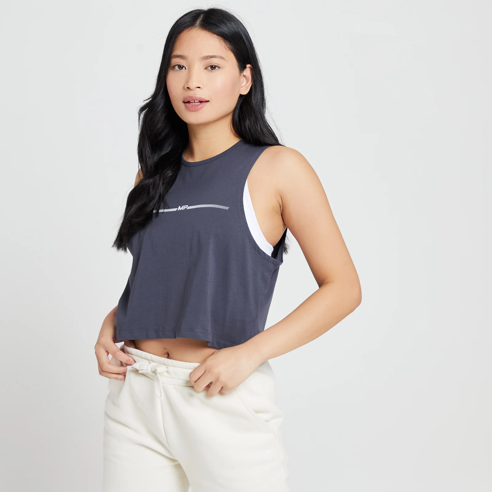 MP Ženski Mini Mark Graphic majica bez rukava - grafitna boja - XXS Slika 1