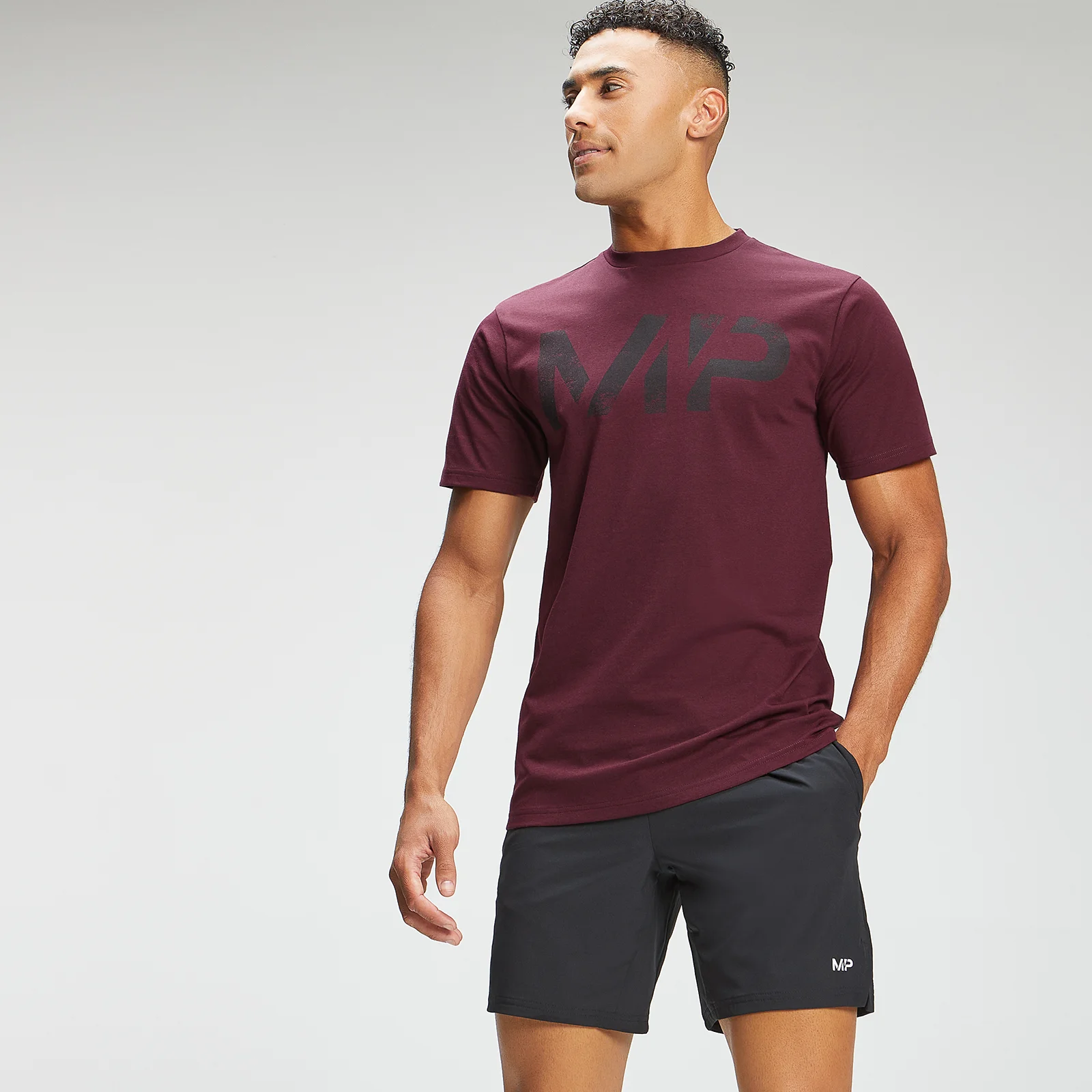 MP Men's Adapt Grit Graphic T-Shirt - Merlot Marl - XXS Slika 1