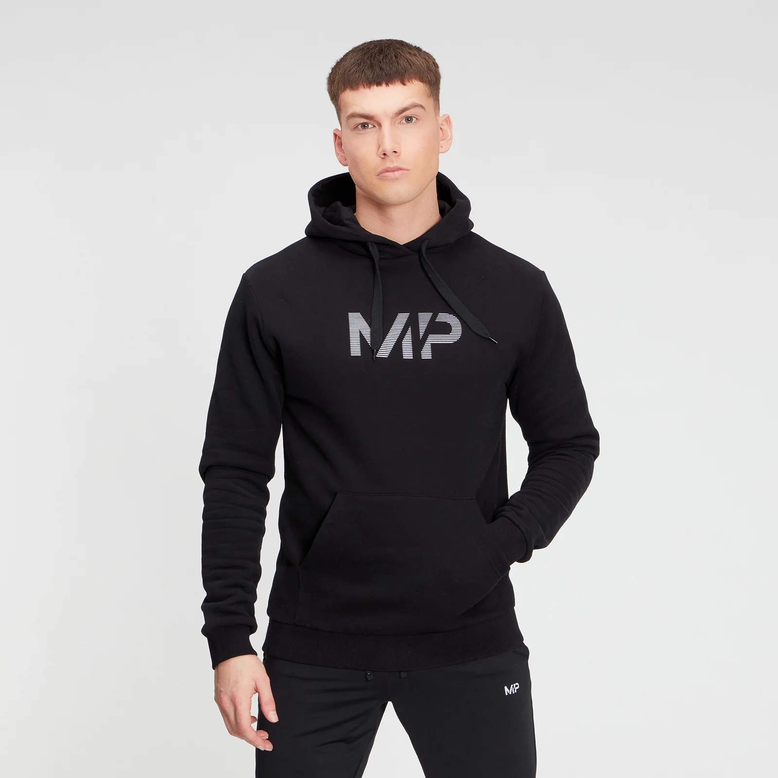 MP Men's Gradient Line Graphic Hoodie - Black - XXS Slika 1