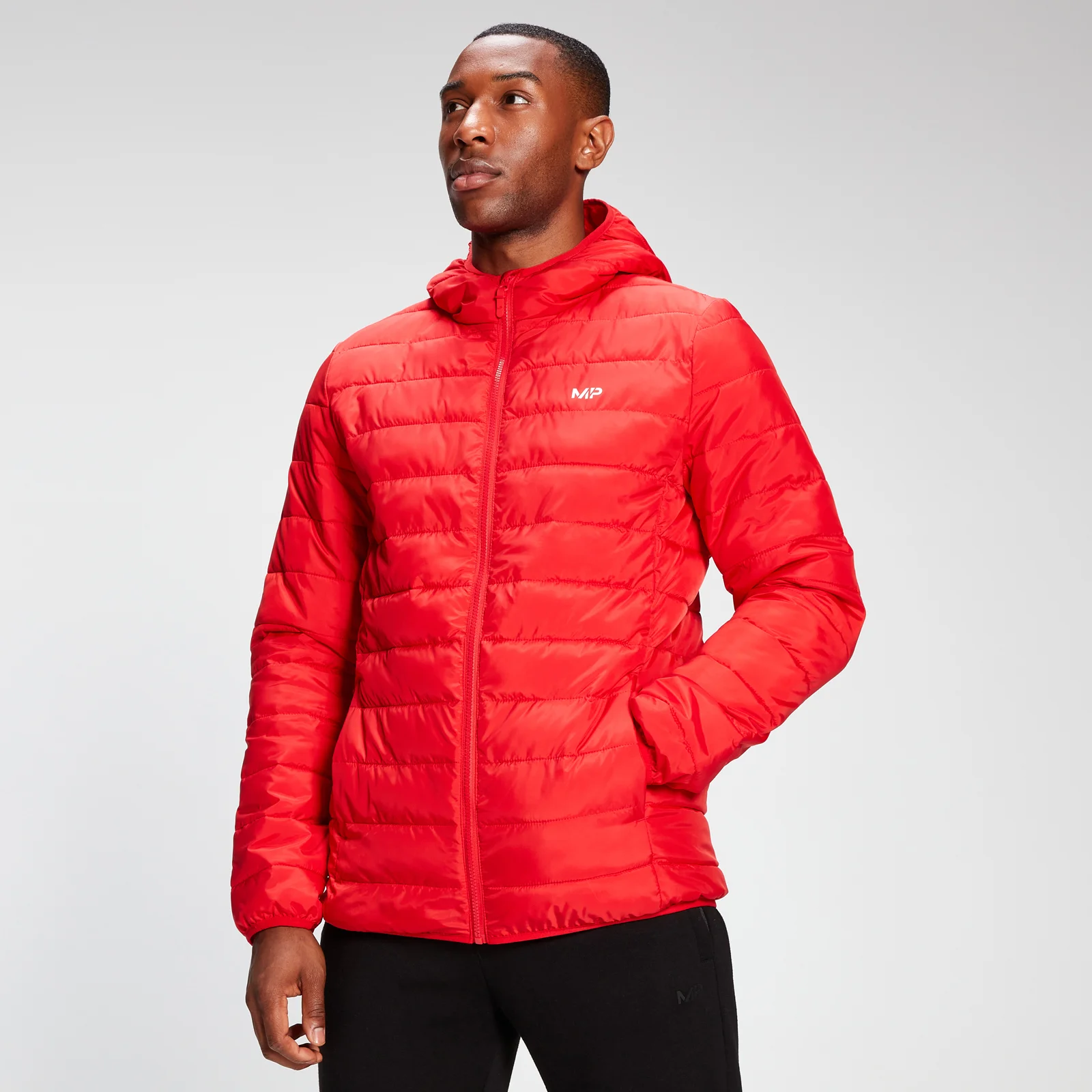 MP Men's Lightweight Hooded Packable Puffer Jacket - Danger - XXS Slika 1