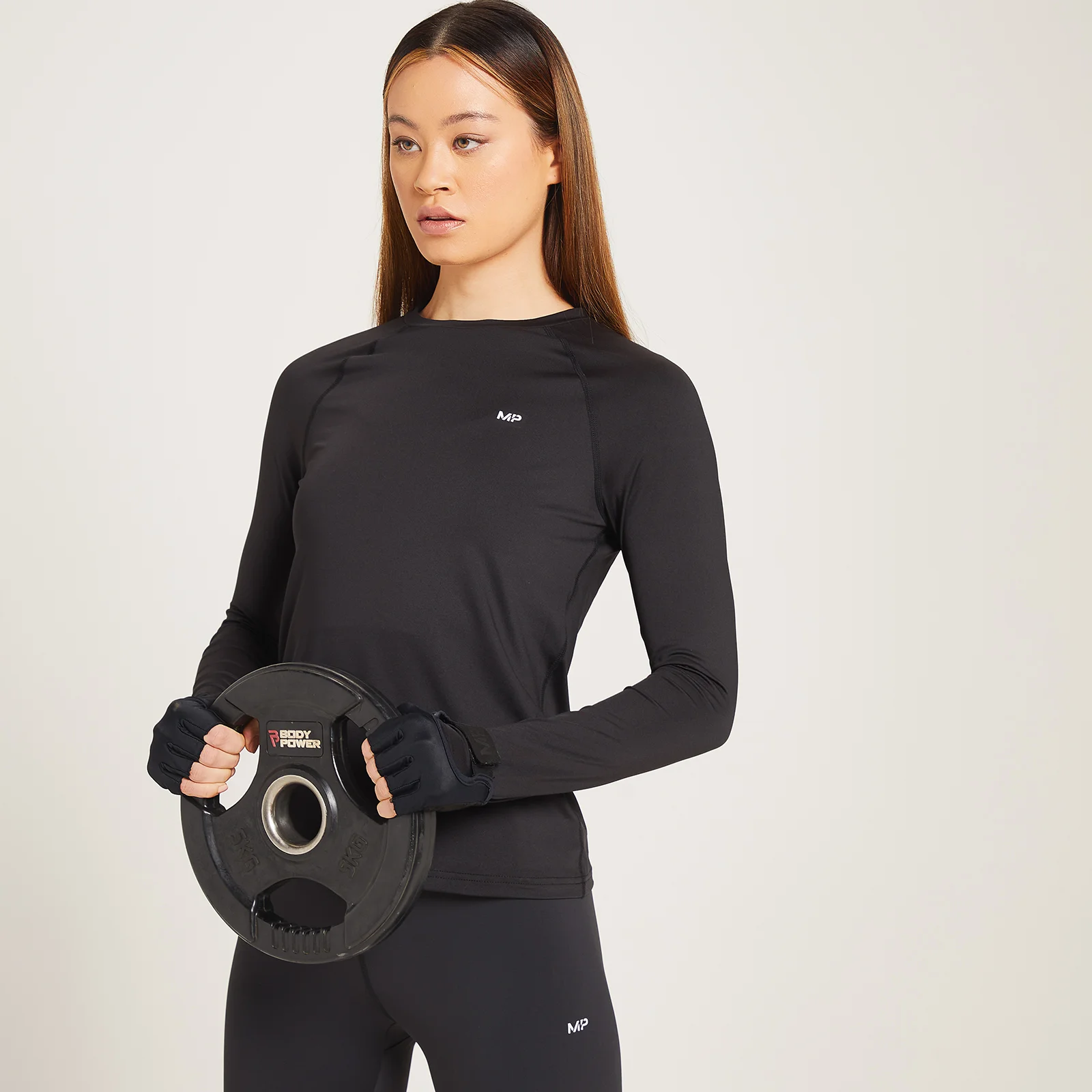 MP ženska Linear Mark majica dugih rukava za trening - crna boja - XXS Slika 1