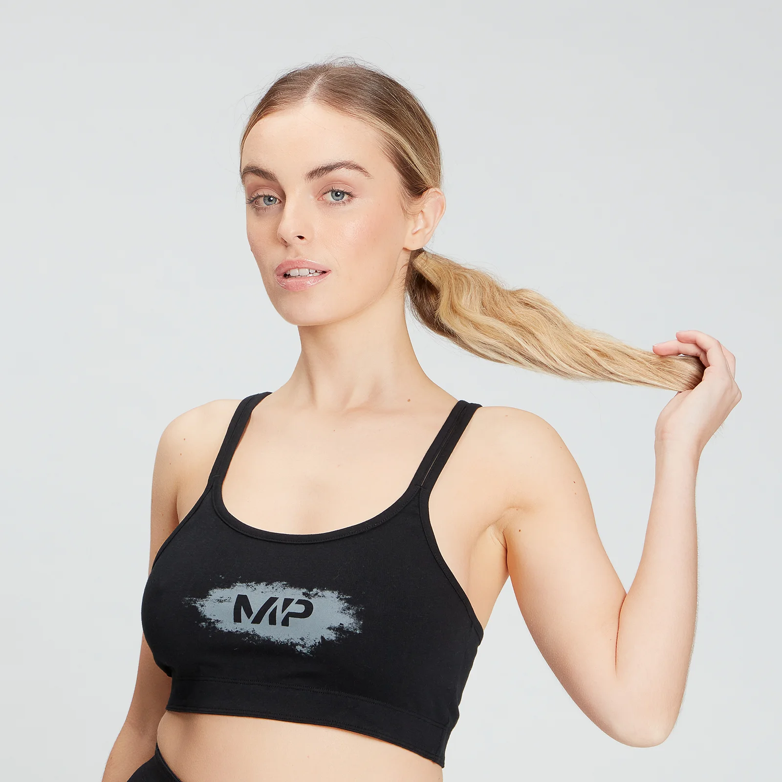 MP Women's Chalk Graphic Sports Bra - Black - XXS Slika 1