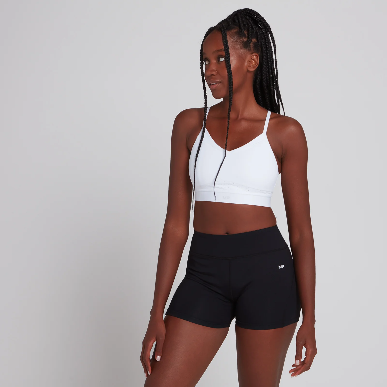 MP Women's Power Ultra Strappy Sports Bra - White - XXS Slika 1