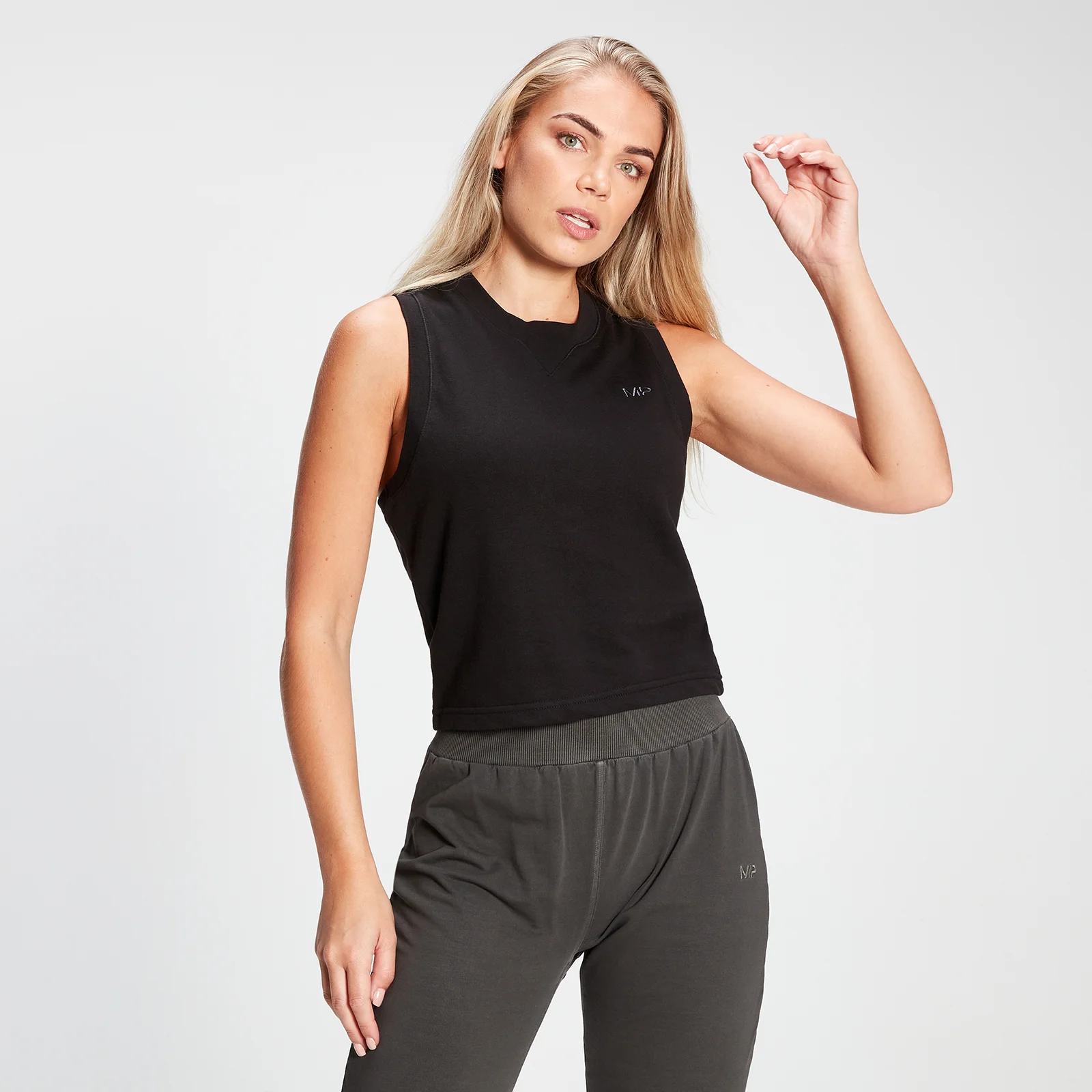 MP ženski top bez rukava za dan odmora - crna boja - XXS Slika 1