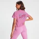 MP Ženski Retro Lift crop top kratkih rukava - rozi