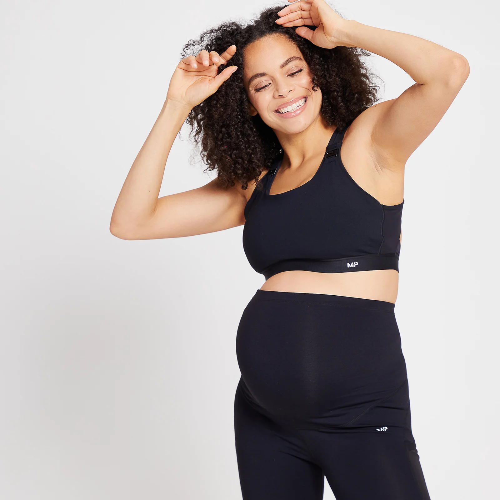 MP ženski Power sportski grudnjak za trudnice i dojilje - crni - XXS Slika 1