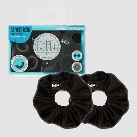 MP X Invisibobble® reflektirajuća Power gumica za kosu – crna - PAKOVANJE OD 2