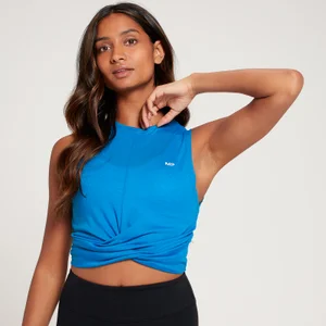 MP ženski Power crop top s uvijenim prednjim dijelom - istinski plava boja - Size XL
