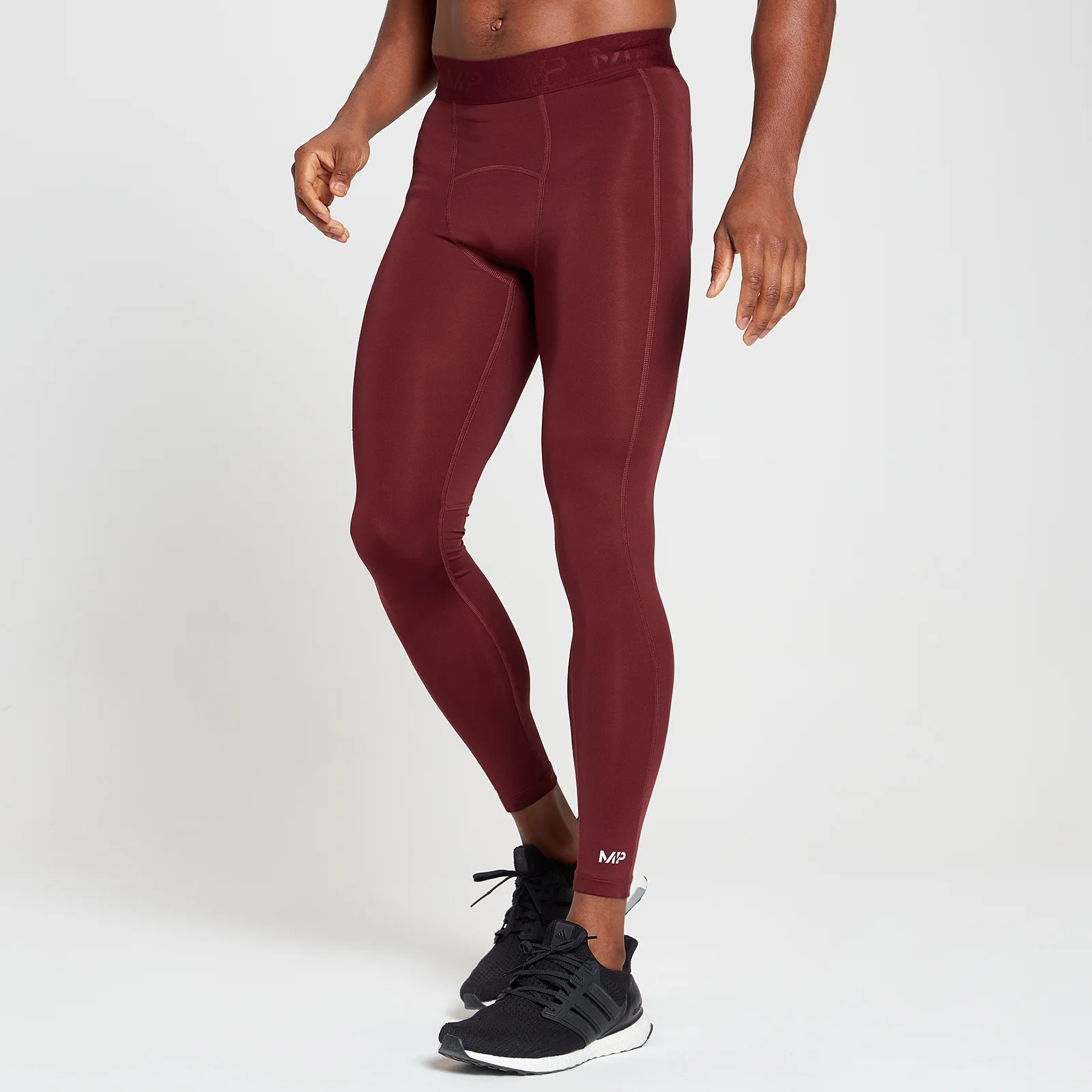 MP muške Essentials tajice sa osnovnim slojem za trening - merlot boja - XXS Slika 1