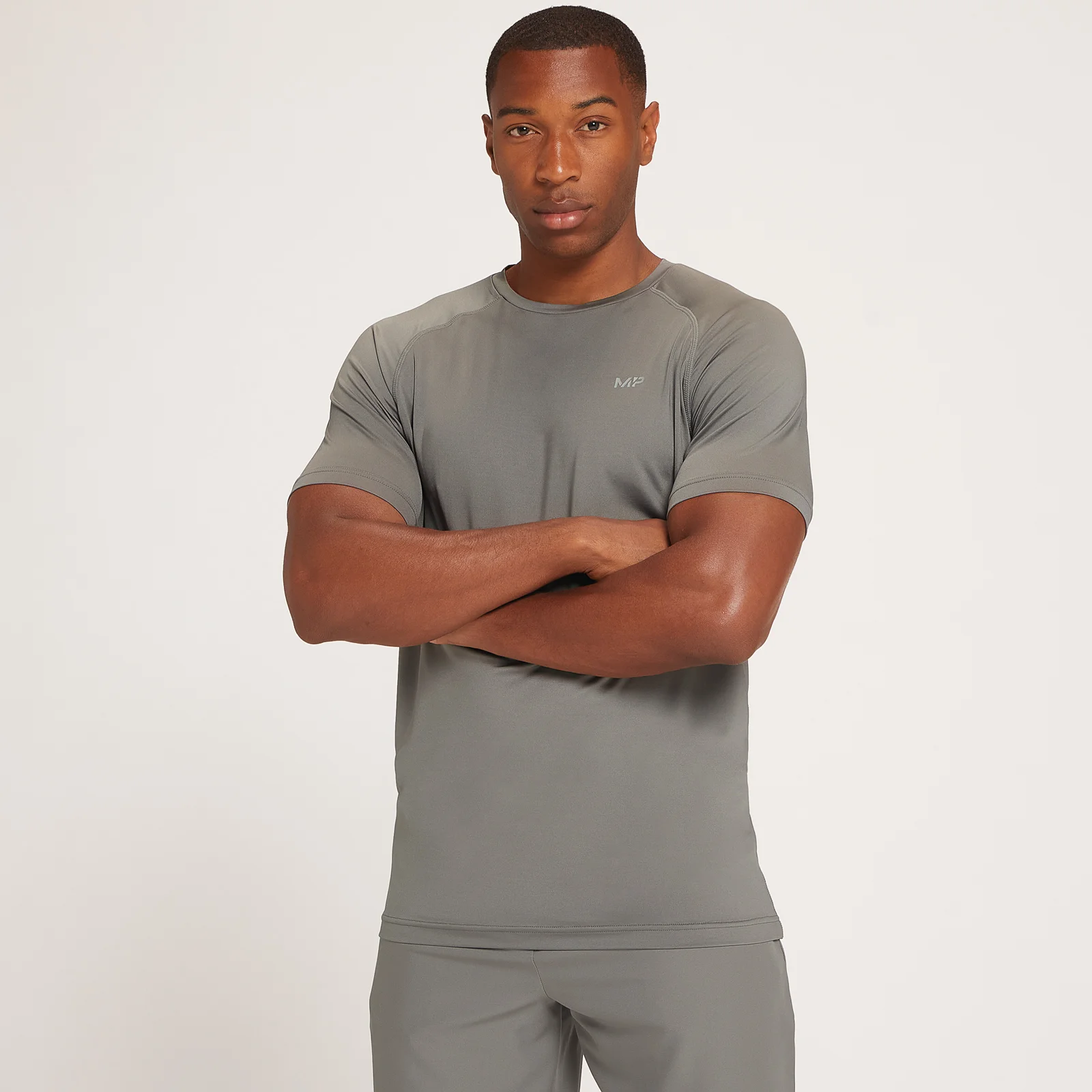 MP muška majica kratkih rukava Repeat MP Graphic za vježbanje - boja ugljena - XXS Slika 1