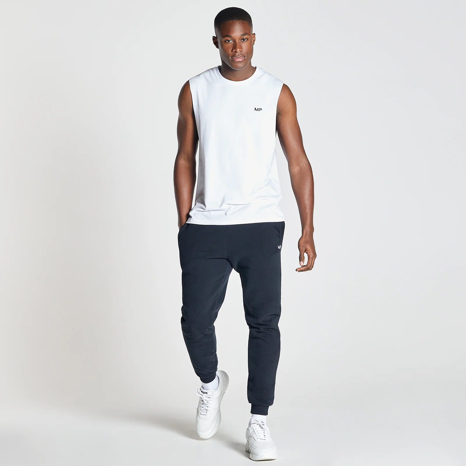 MP Men's Essentials Drirelease majica bez rukava sa otvorom za ruke - bijela - XXS Slika 1