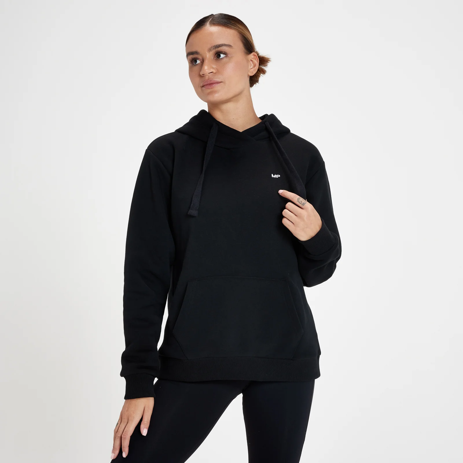 MP Women's Essentials Hoodie with Kangaroo Pocket - Black - XXS Slika 1