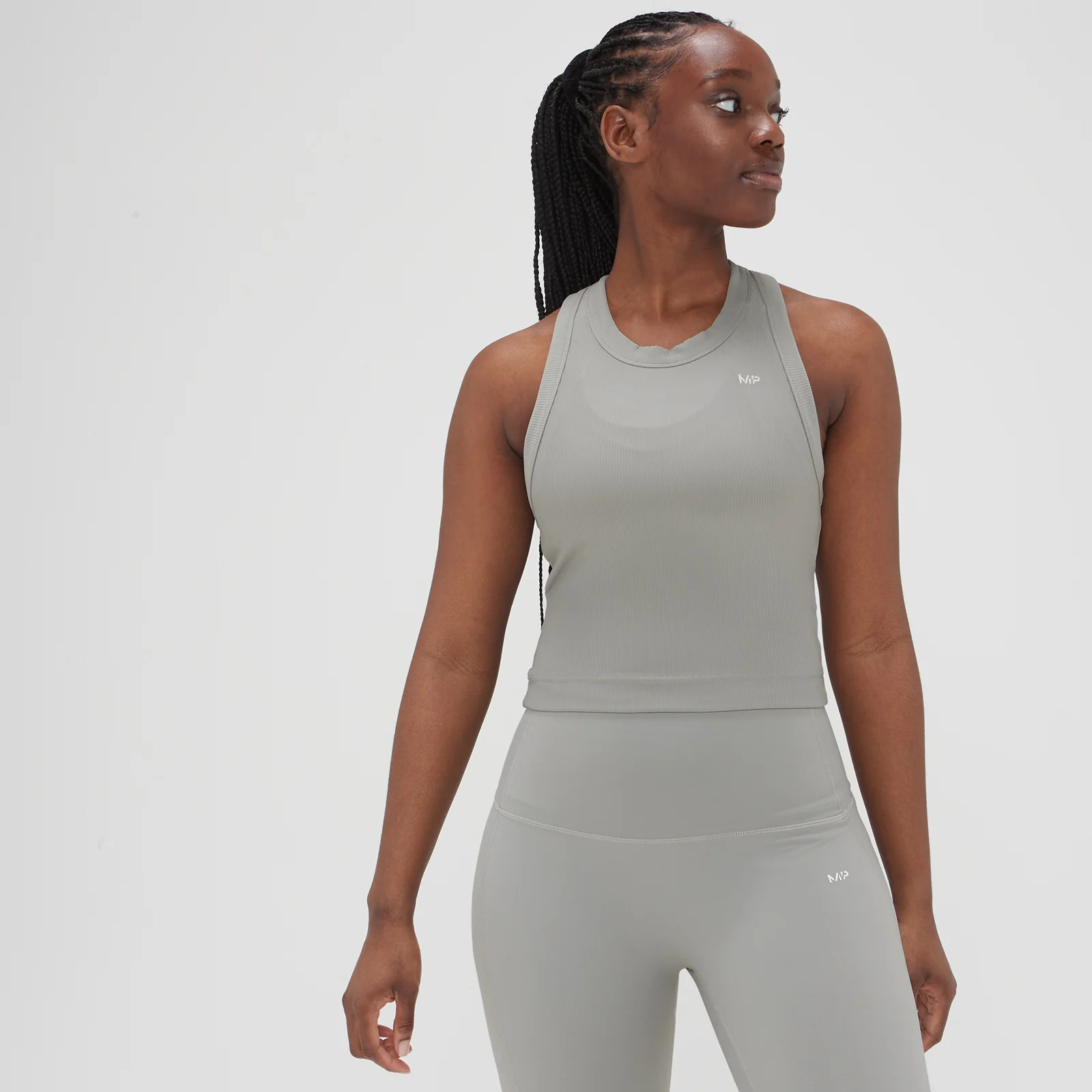 MP ženski Adapt rebrasti prsluk - olujno siva - XXS Slika 1