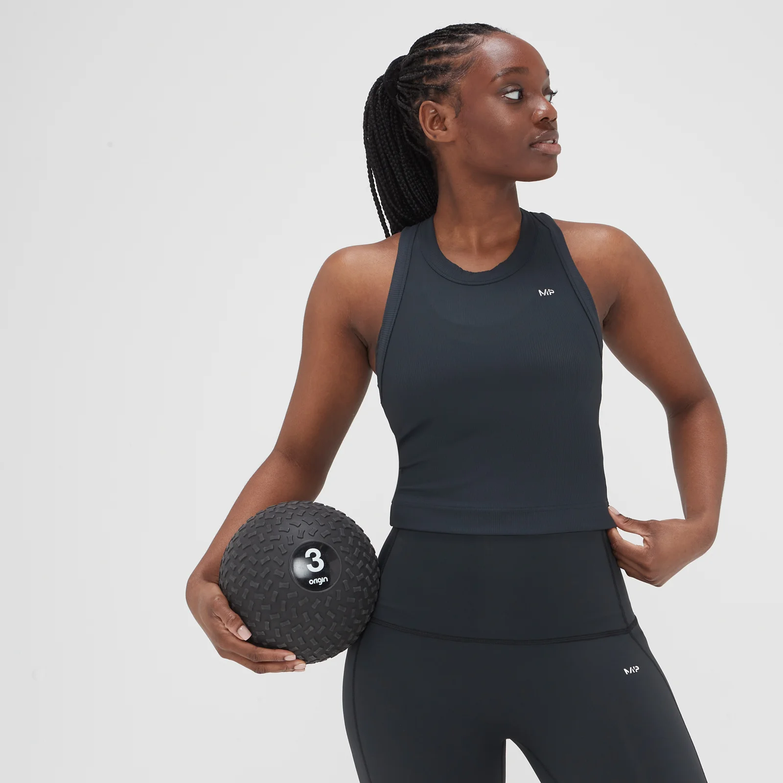 MP ženski Adapt rebrasti prsluk - crni - L Slika 1