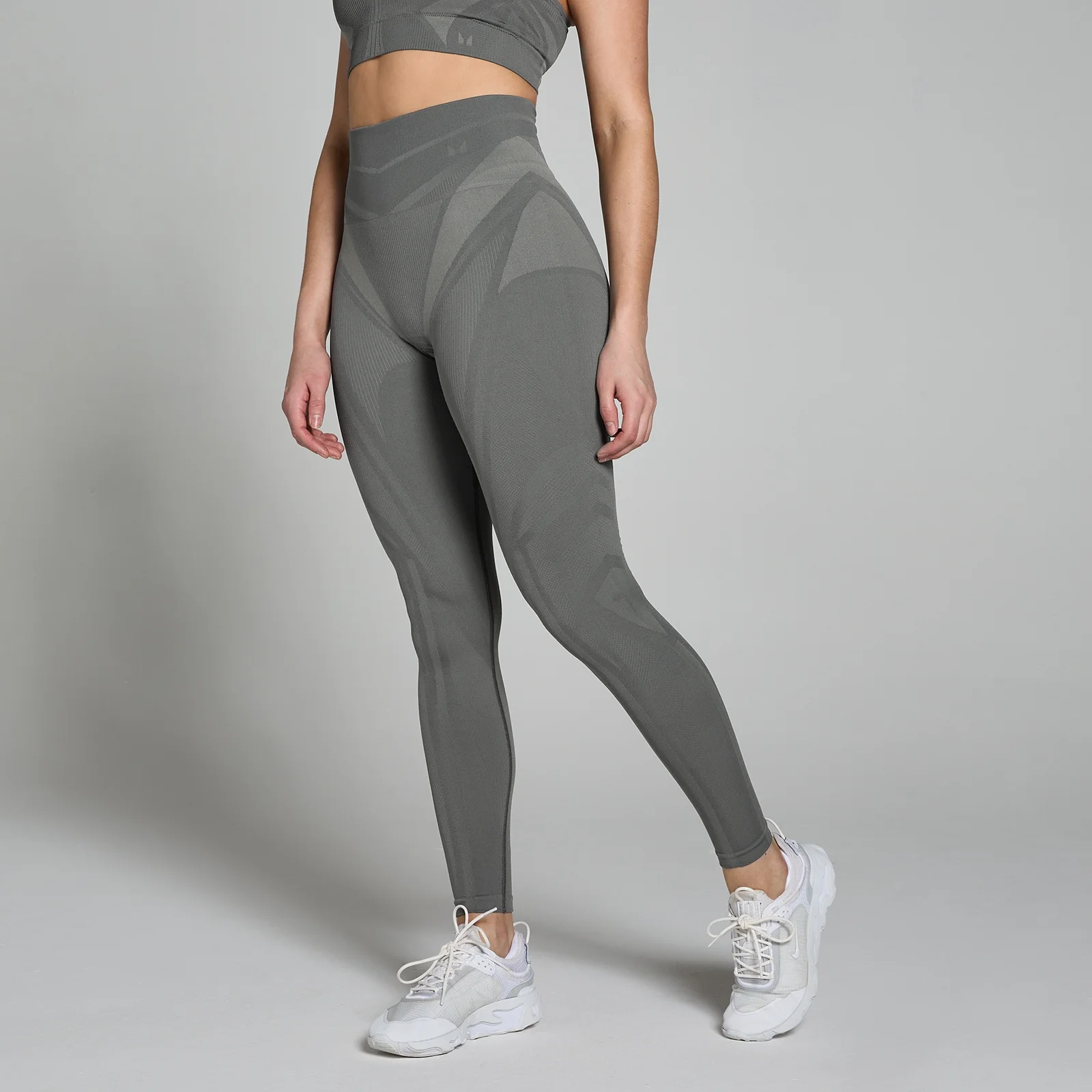 MP ženske Tempo Ultra Geometric bešavne tajice - Carbon - XS Slika 1