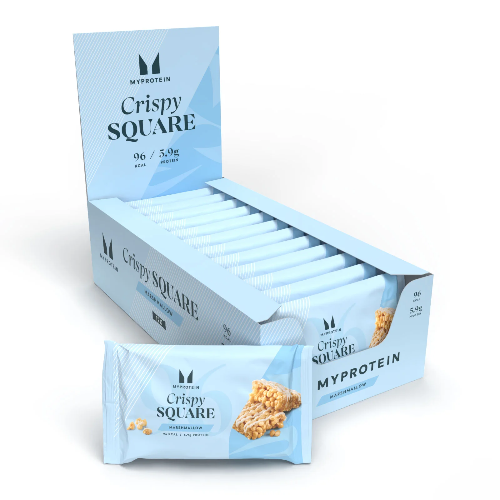 Hrskavi kvadratić - 12 x 30g - Marshmallow Slika 1